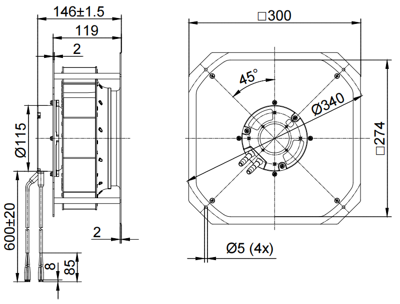 ECW250-2AGL-90