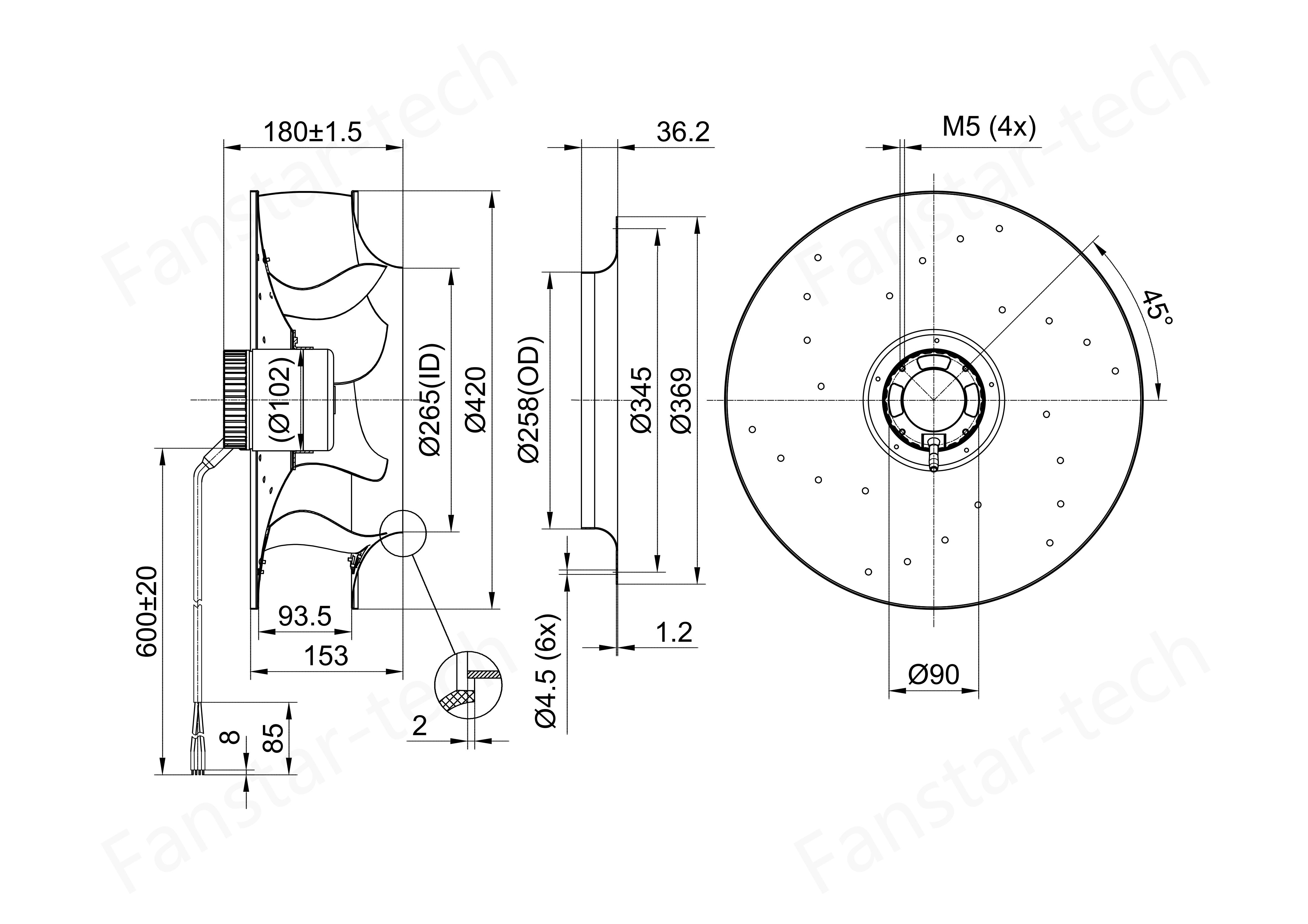 FB3G400-48AP-20-斜口铆钉风轮-153mm风轮-2D图纸-模型_00