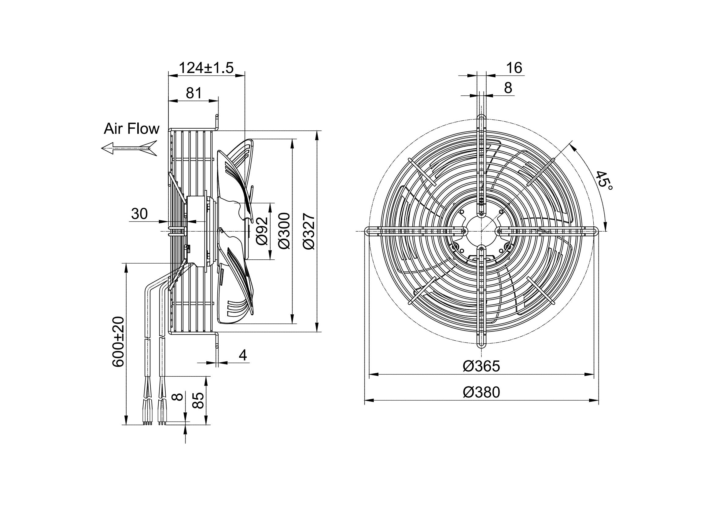 400mm EC Industrial Axial Fan