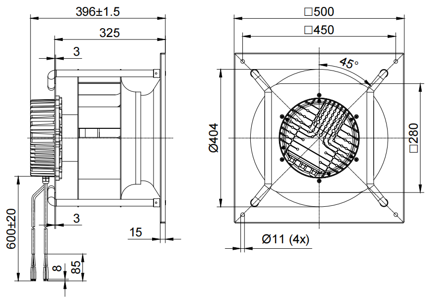 Industrial Centrifugal Fan for Waste Gas